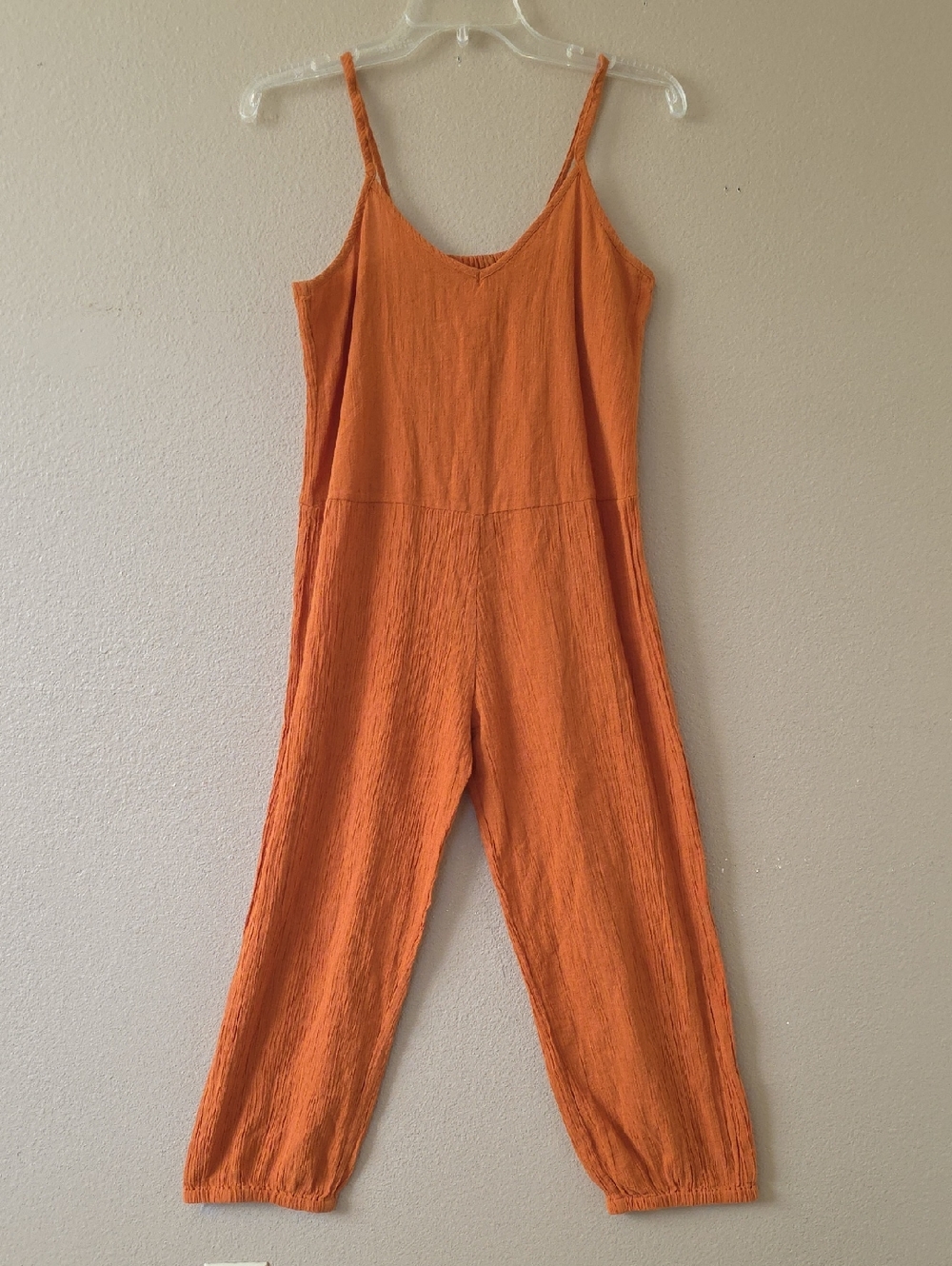 Suzie Kondi Kids Orange Cotton Wide Leg Jumpsuit Summer Vacation - Size 12